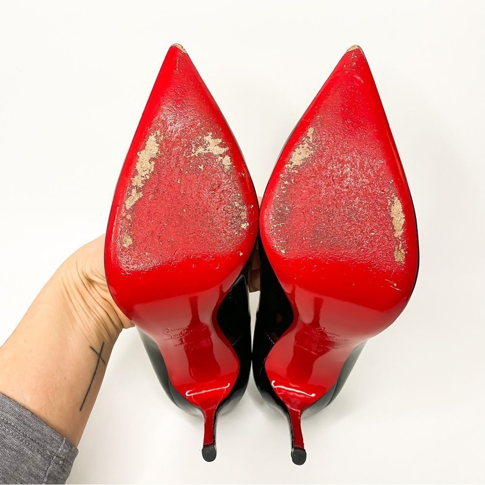 Christian Louboutin So Kate Patent Black 120mm Heels Authentic 38 - Picture 8 of 13